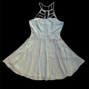 Light blue chiffon, flowy summer dress